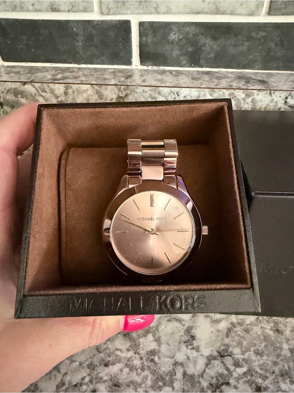 Michael Kors Rose Gold Tone Women's Bracelet Watch with Light Dial